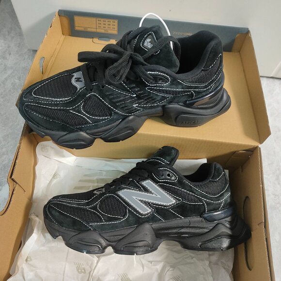 New Balance 9060 Triple Black - Picture 2 of 9